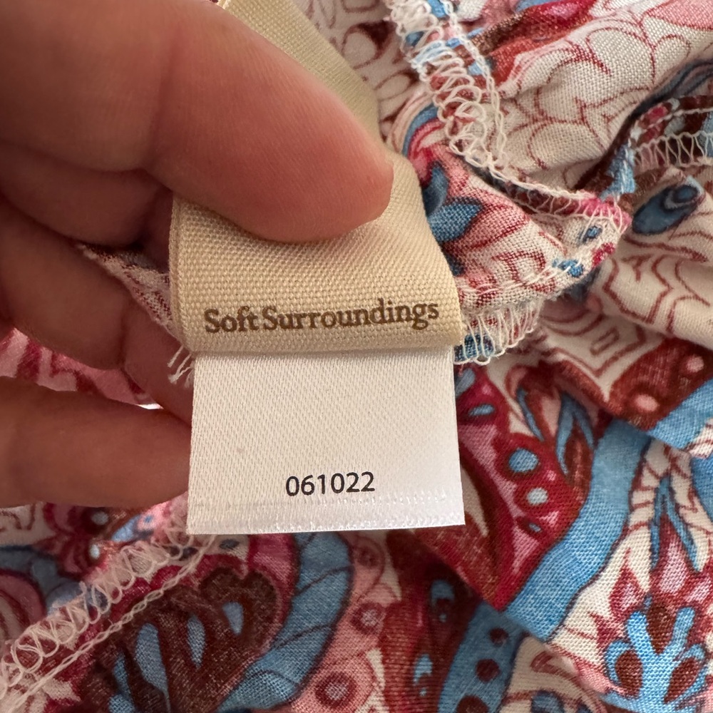 Soft Surroundings Red and Blue Paisley Maxi Dress - Picture 5 of 9